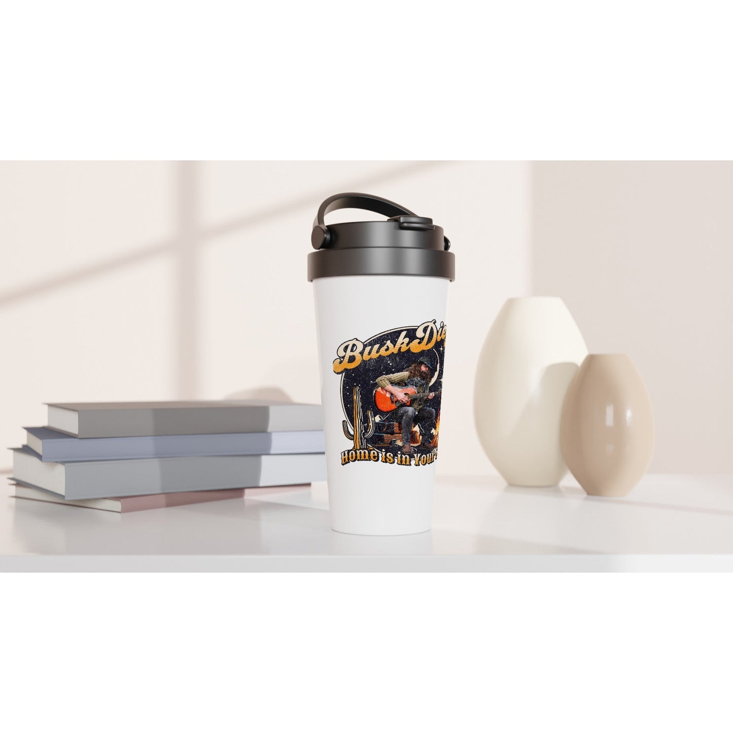Home Is In Your Heart 444 ml Stainless Steel Travel Mug CUP - Print Material - BuskDiego