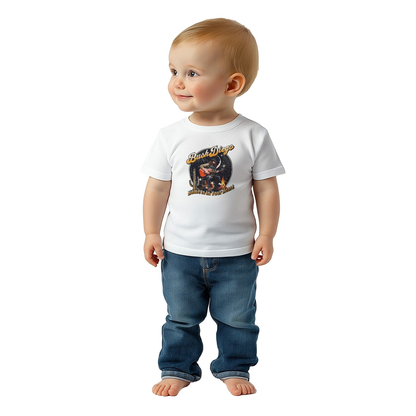 Home Is In Your Heart Baby Crewneck T-shirt - Print Material - BuskDiego