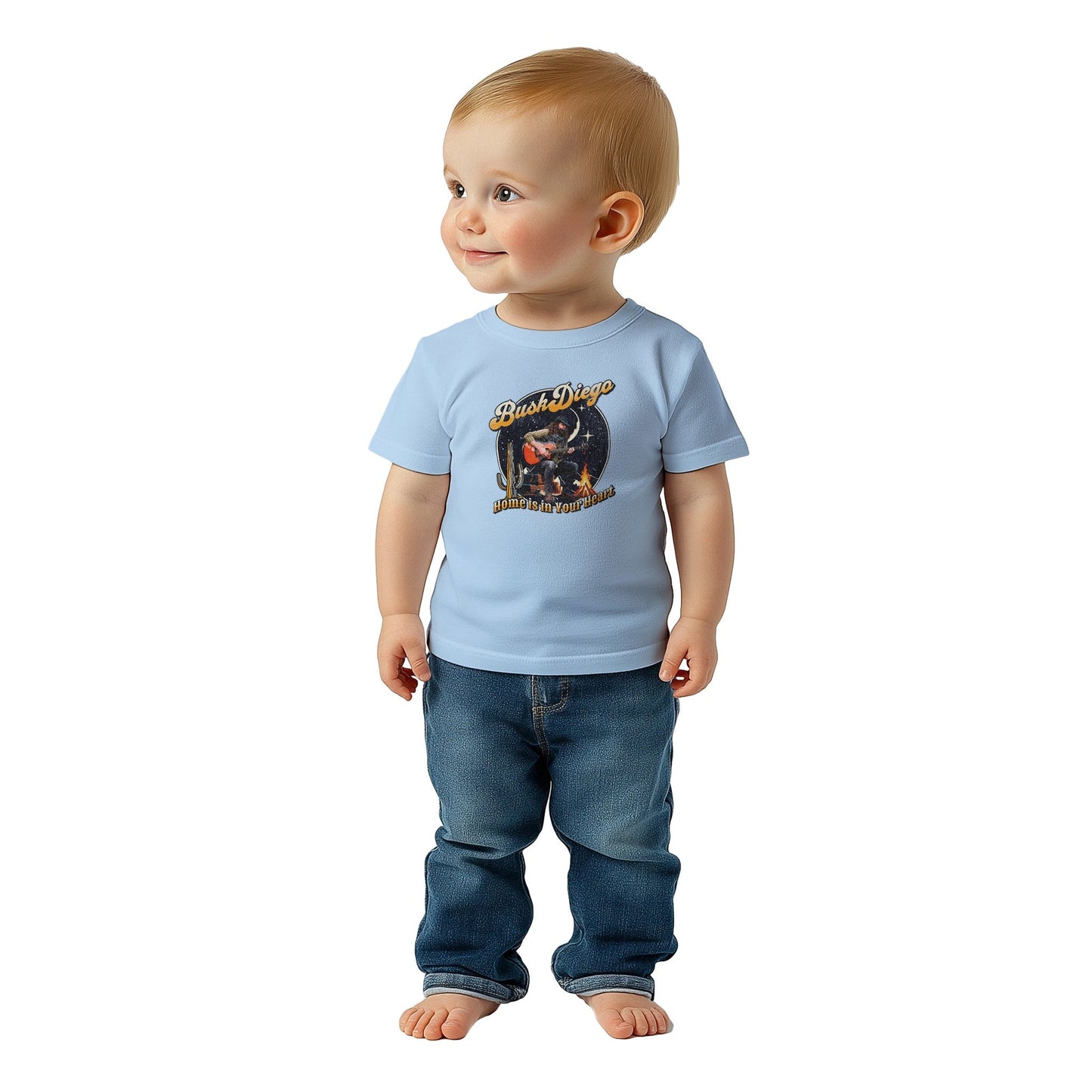Home Is In Your Heart Baby Crewneck T-shirt - Print Material - BuskDiego