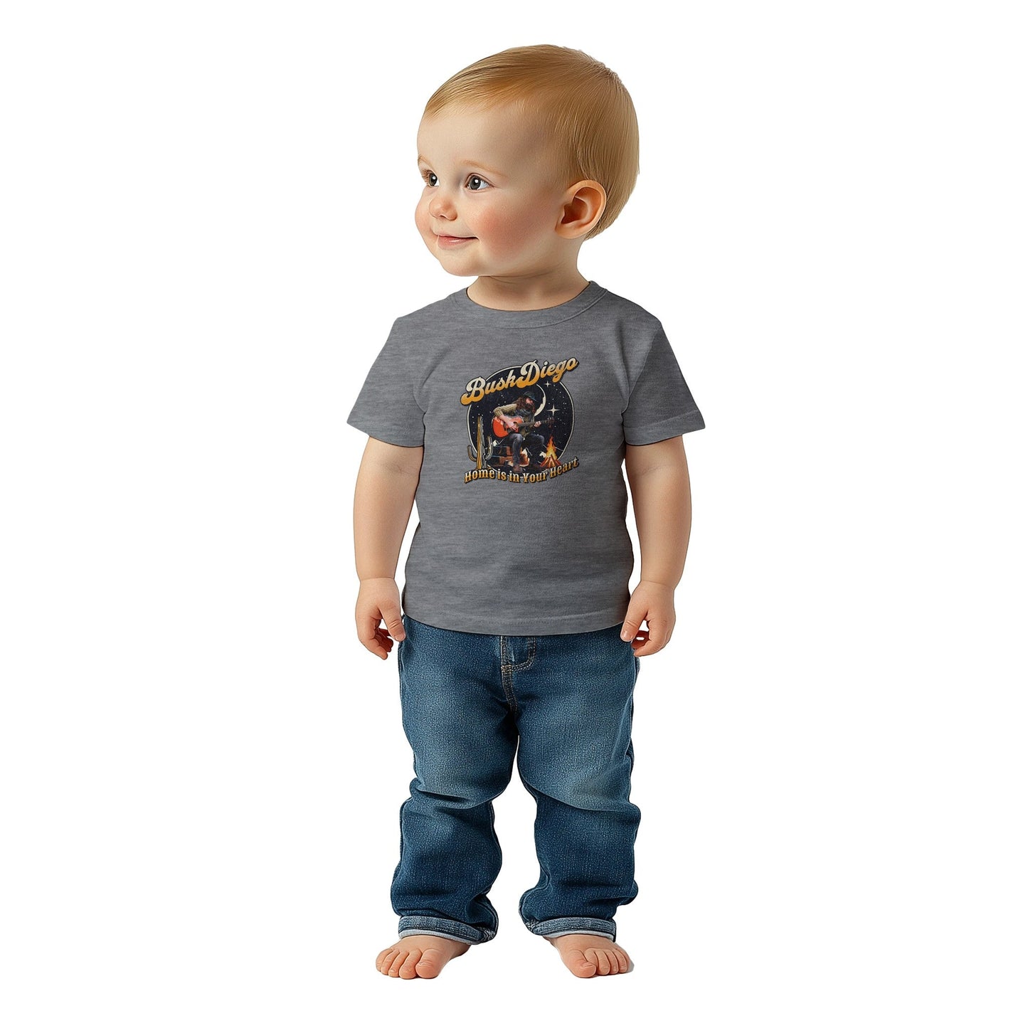 Home Is In Your Heart Baby Crewneck T-shirt - Print Material - BuskDiego