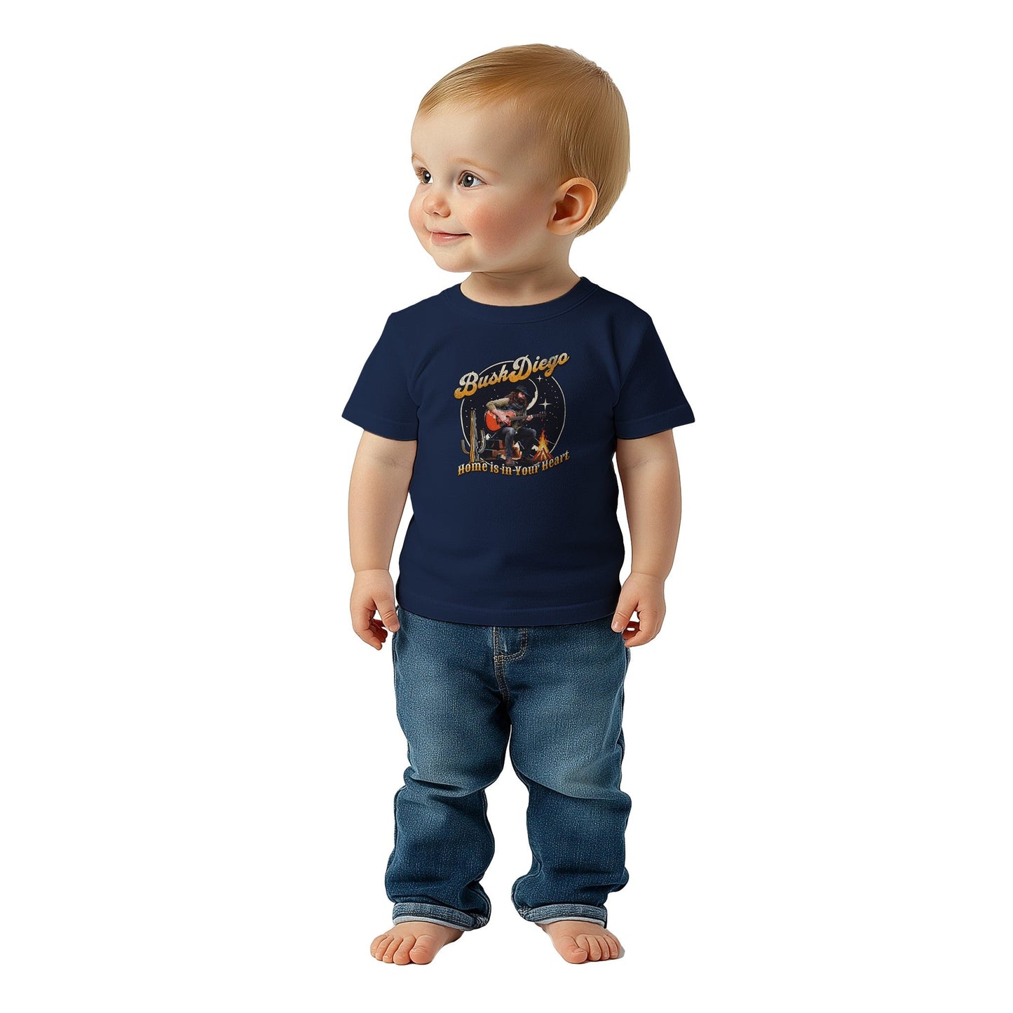 Home Is In Your Heart Baby Crewneck T-shirt - Print Material - BuskDiego