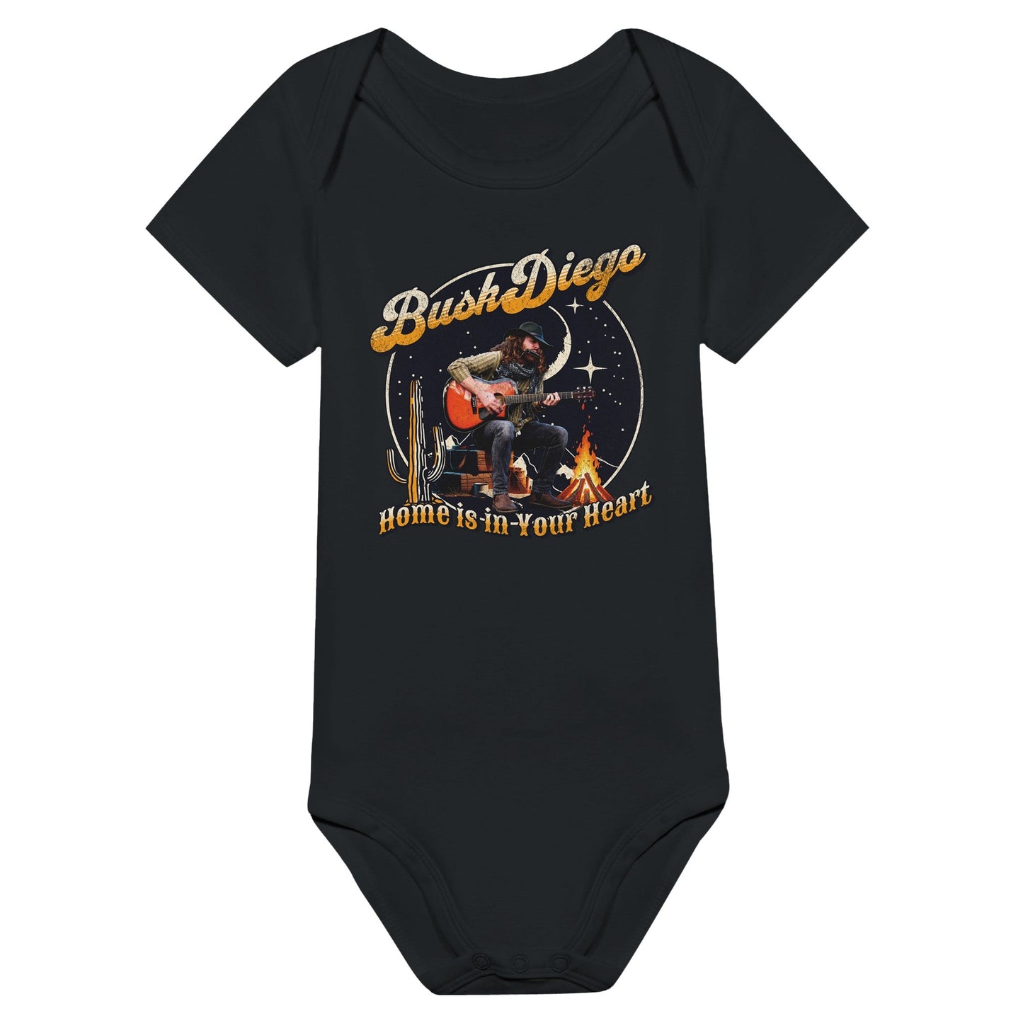 Home Is In Your Heart Baby Short Sleeve Bodysuit - Print Material - BuskDiego