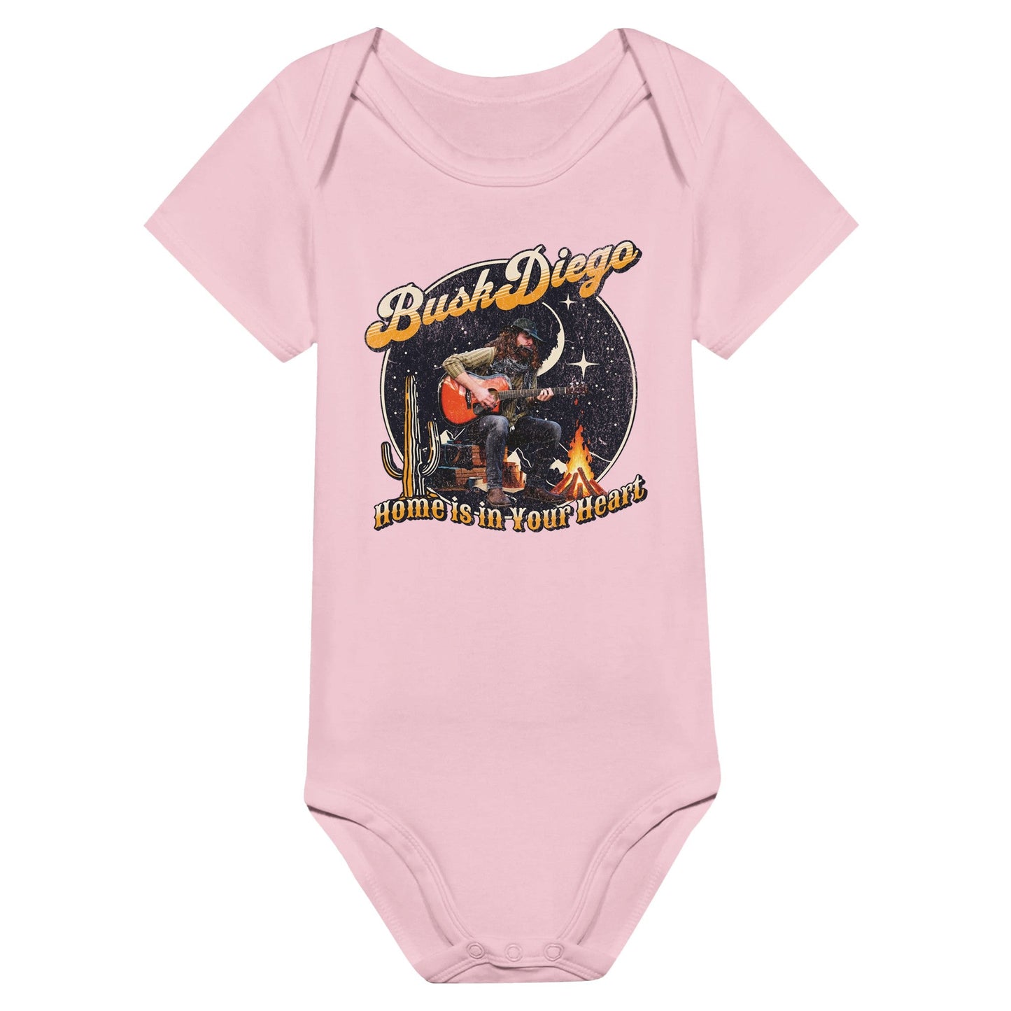 Home Is In Your Heart Baby Short Sleeve Bodysuit - Print Material - BuskDiego