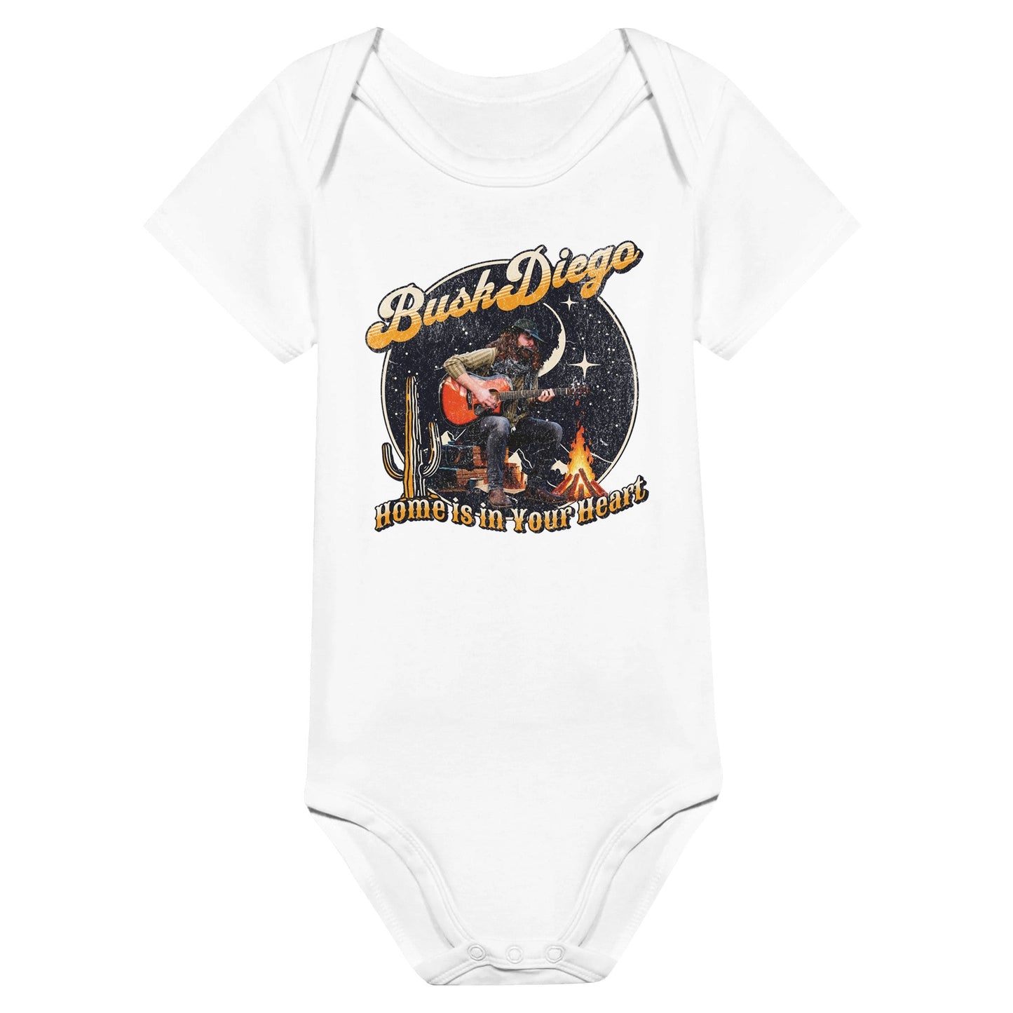 Home Is In Your Heart Baby Short Sleeve Bodysuit - Print Material - BuskDiego