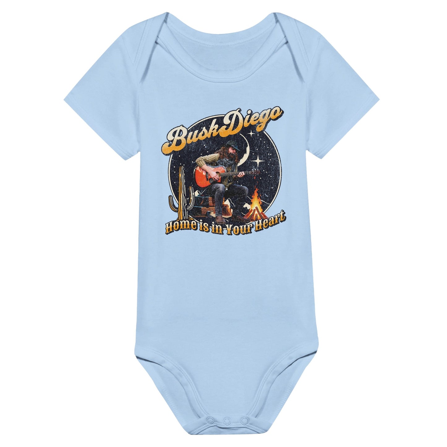 Home Is In Your Heart Baby Short Sleeve Bodysuit - Print Material - BuskDiego