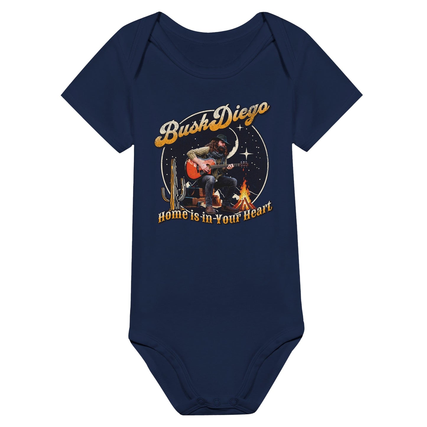 Home Is In Your Heart Baby Short Sleeve Bodysuit - Print Material - BuskDiego