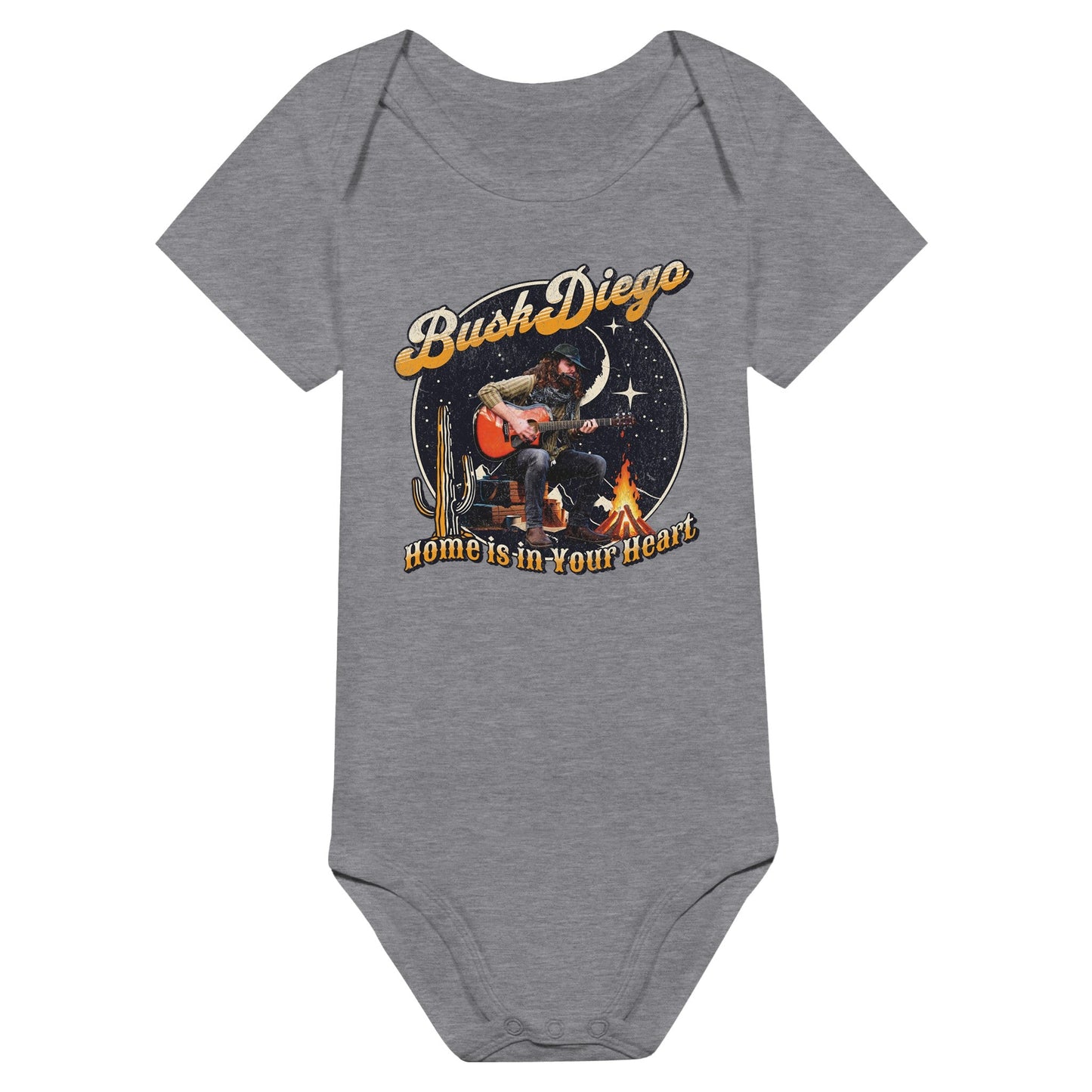 Home Is In Your Heart Baby Short Sleeve Bodysuit - Print Material - BuskDiego