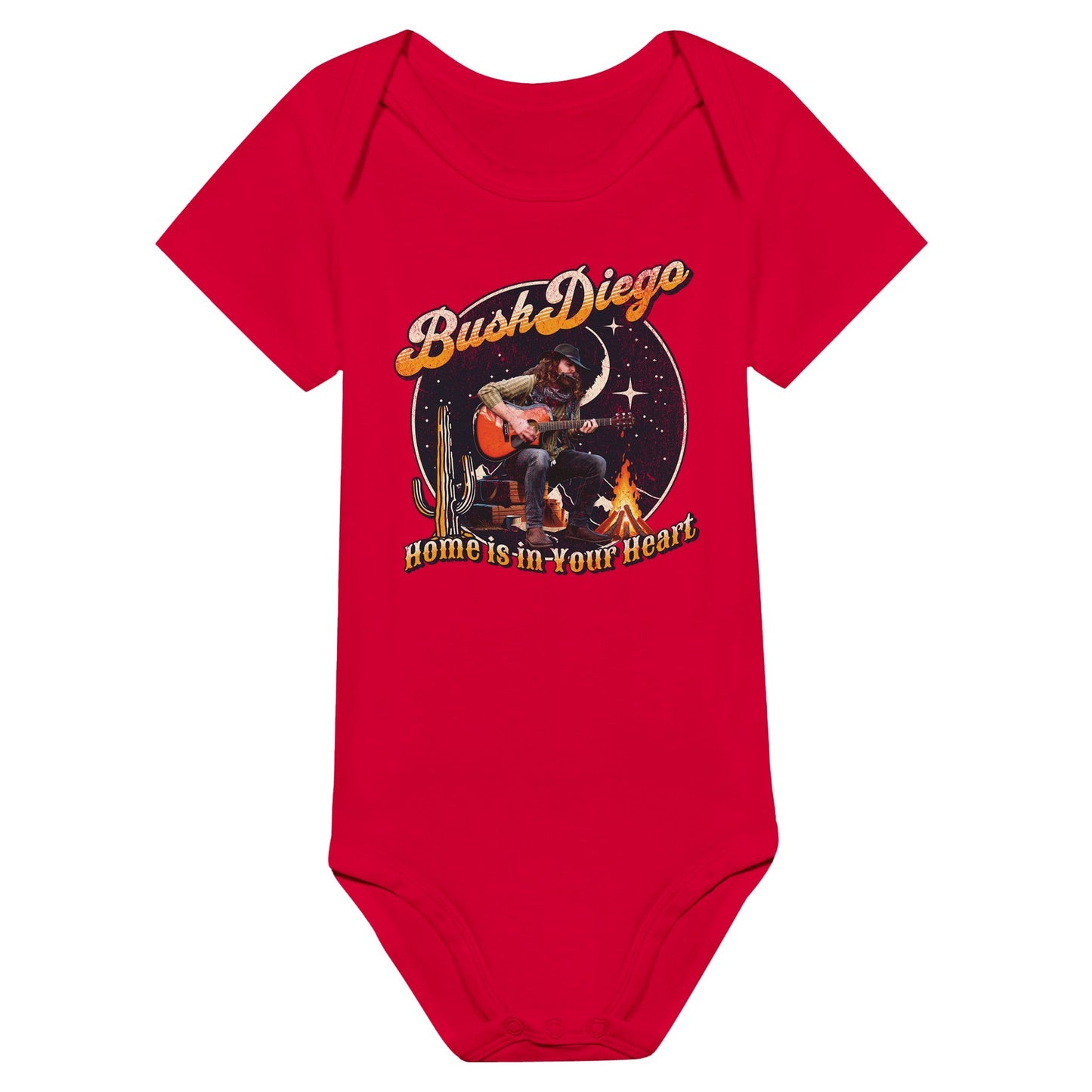 Home Is In Your Heart Baby Short Sleeve Bodysuit - Print Material - BuskDiego
