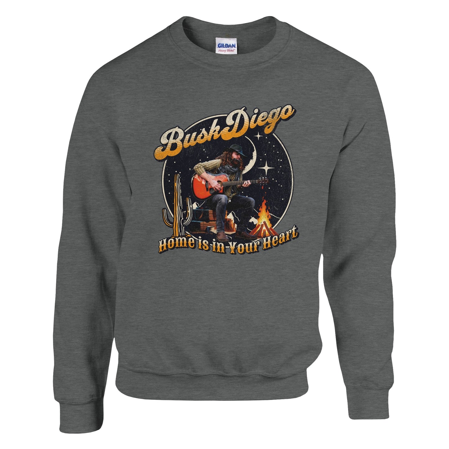 Home Is In Your Heart Crewneck Sweatshirt - Print Material - BuskDiego