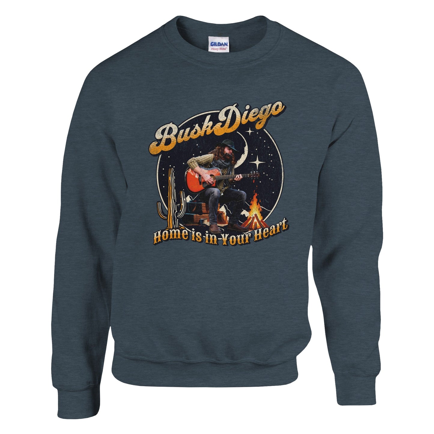Home Is In Your Heart Crewneck Sweatshirt - Print Material - BuskDiego