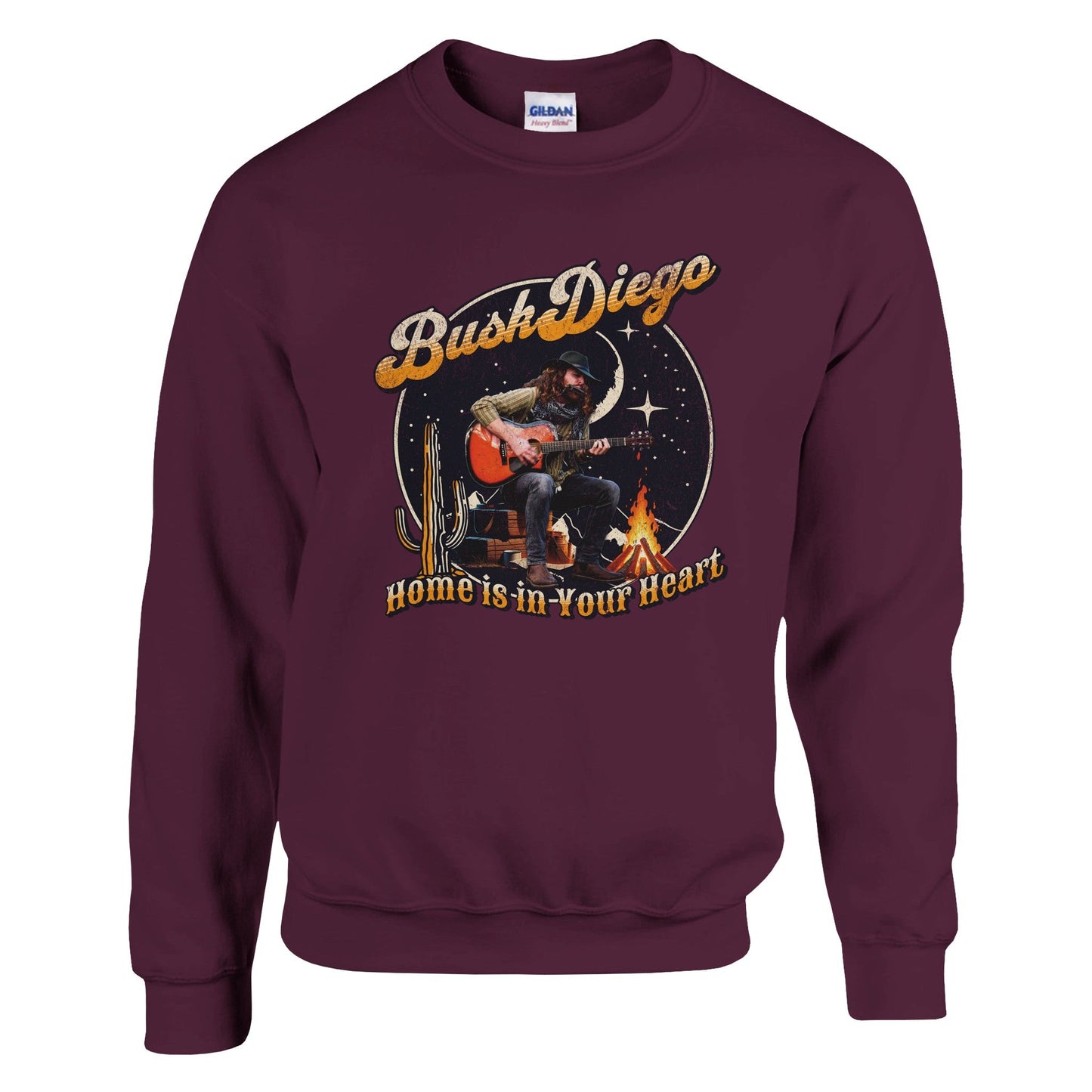 Home Is In Your Heart Crewneck Sweatshirt - Print Material - BuskDiego
