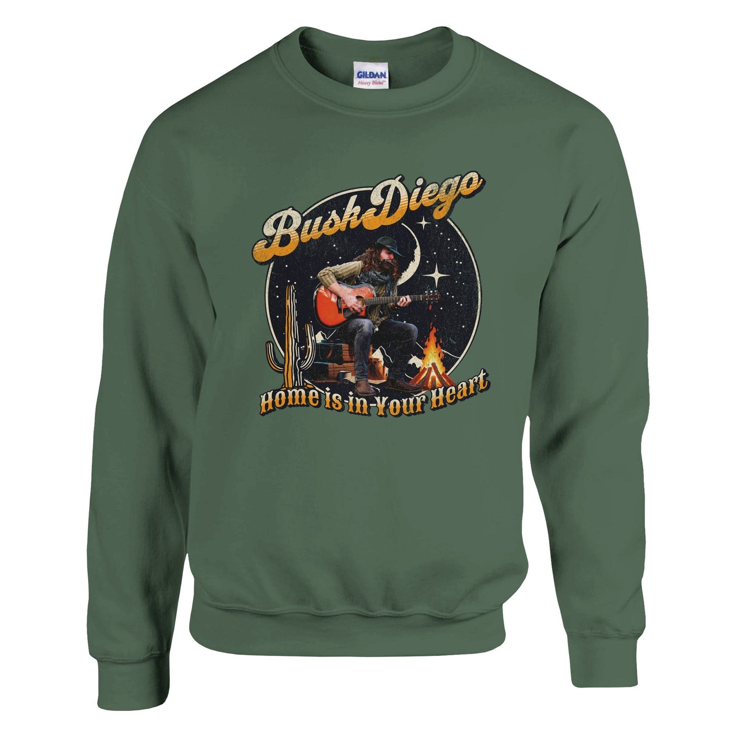 Home Is In Your Heart Crewneck Sweatshirt - Print Material - BuskDiego