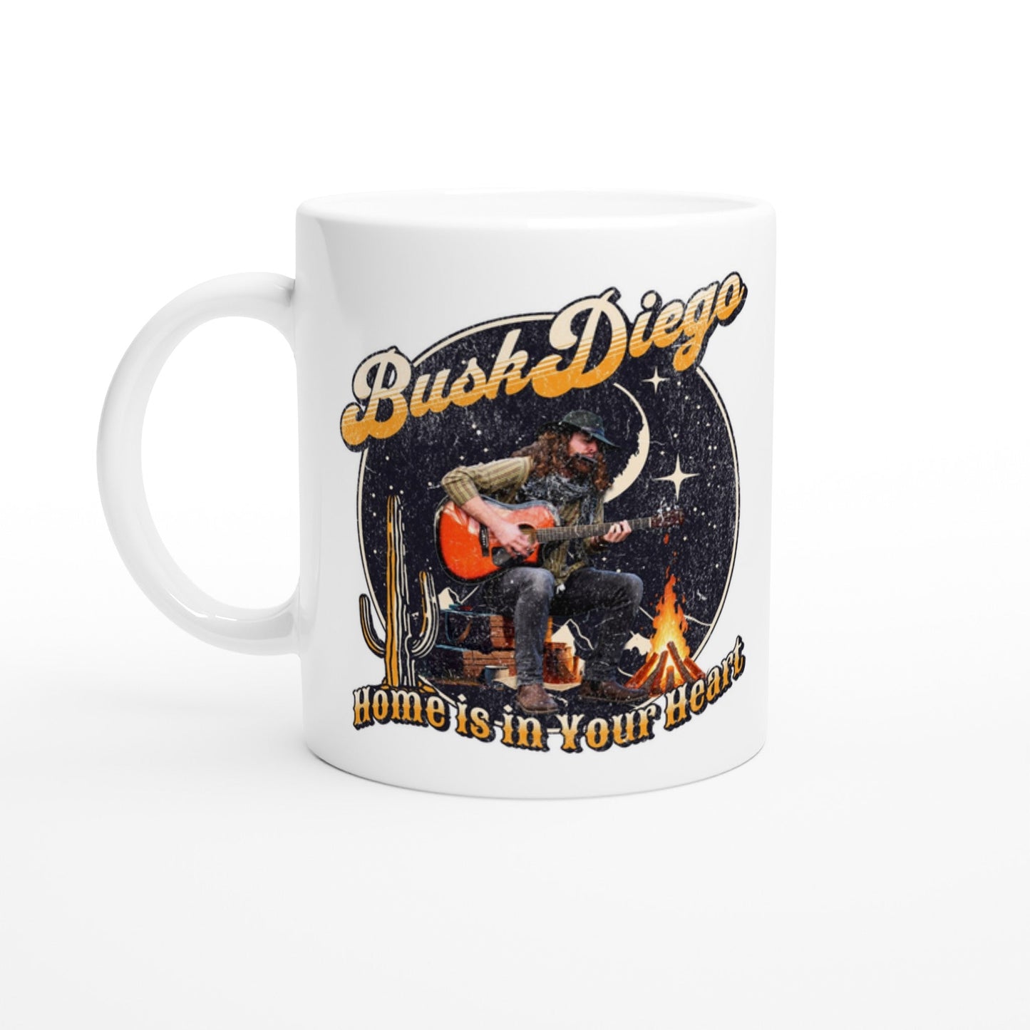 Home Is In Your Heart White 11oz Ceramic MUG - Print Material - BuskDiego