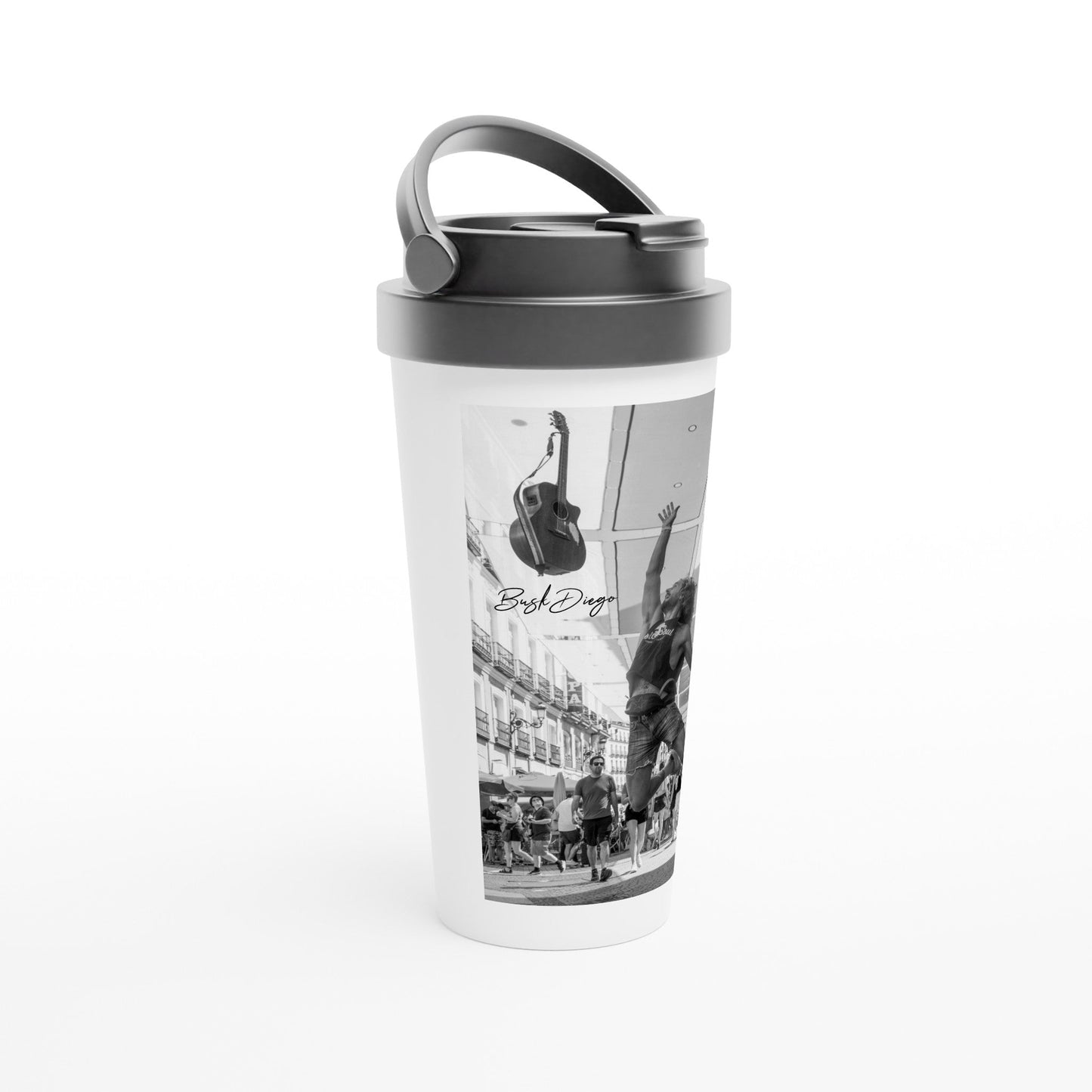 Living The Dream 444 ml Stainless Steel Travel Mug CUP - Print Material - BuskDiego
