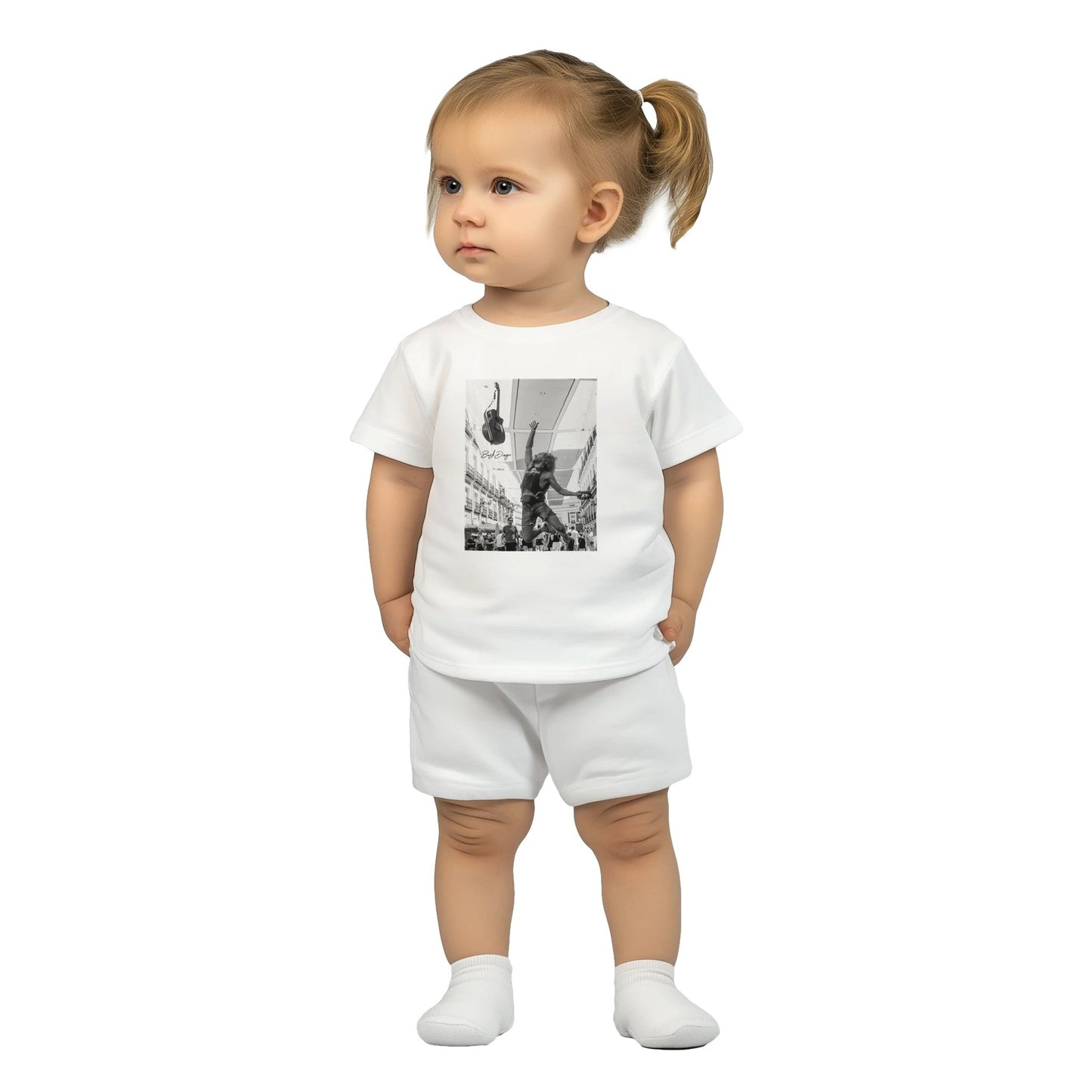 Living The Dream Baby Crewneck T-shirt - Print Material - BuskDiego