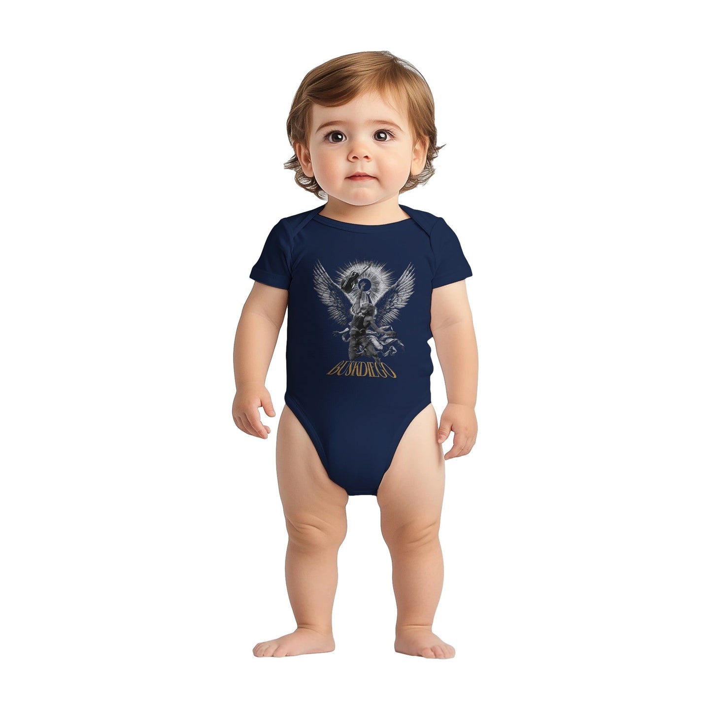 Living The Dream Baby Short Sleeve Bodysuit - Print Material - BuskDiego