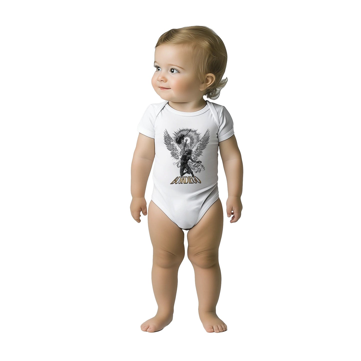 Living The Dream Baby Short Sleeve Bodysuit - Print Material - BuskDiego