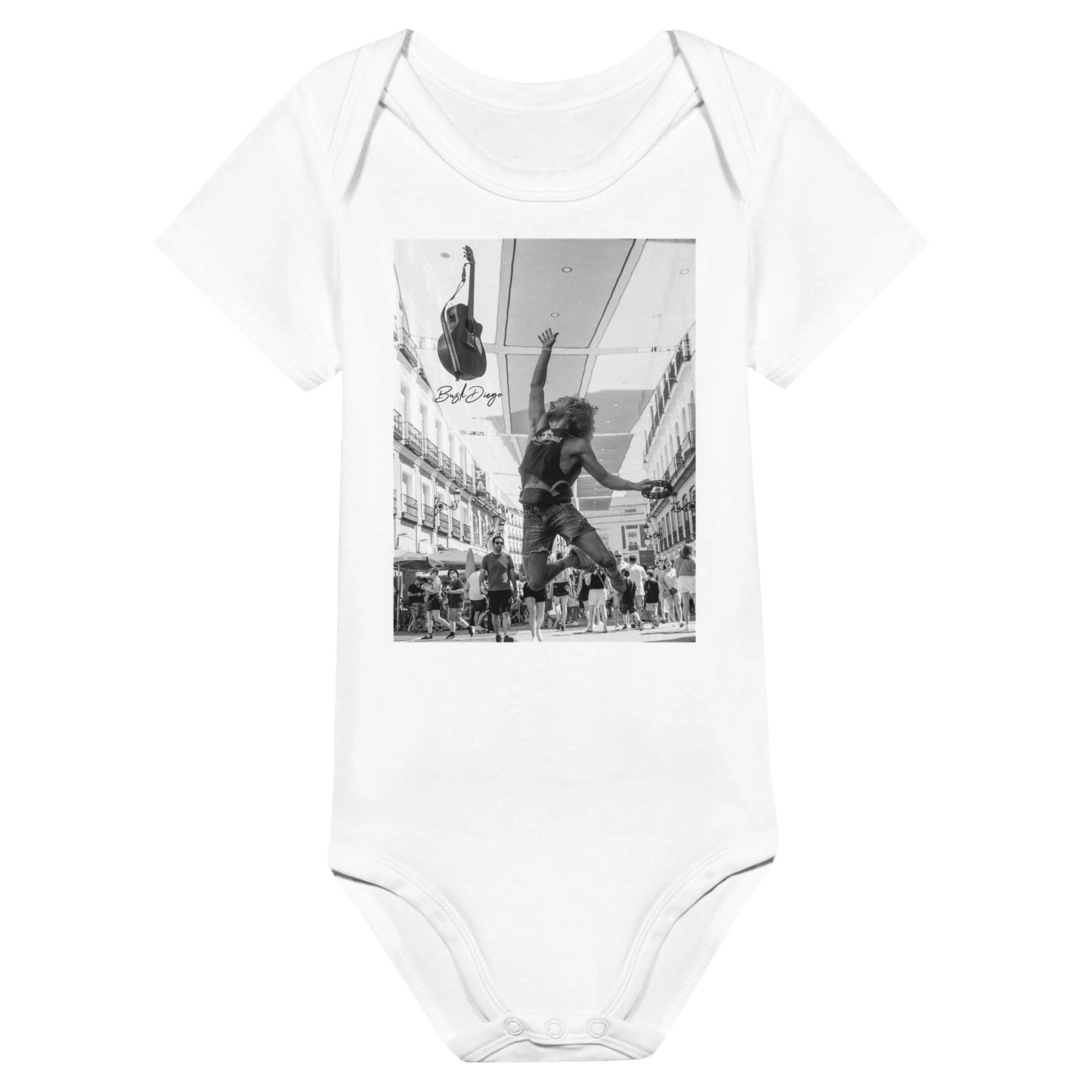 Living The Dream Baby Short Sleeve Bodysuit - Print Material - BuskDiego