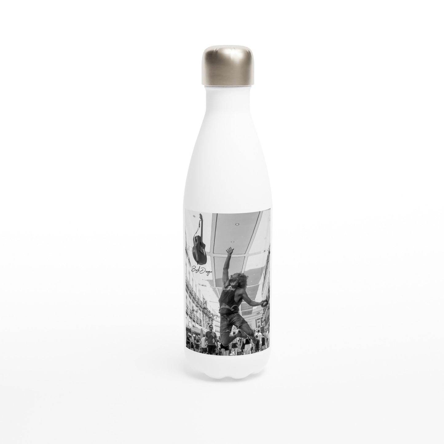 Living The Dream of 500ml 17oz Stainless Steel Water Bottle - Print Material - BuskDiego