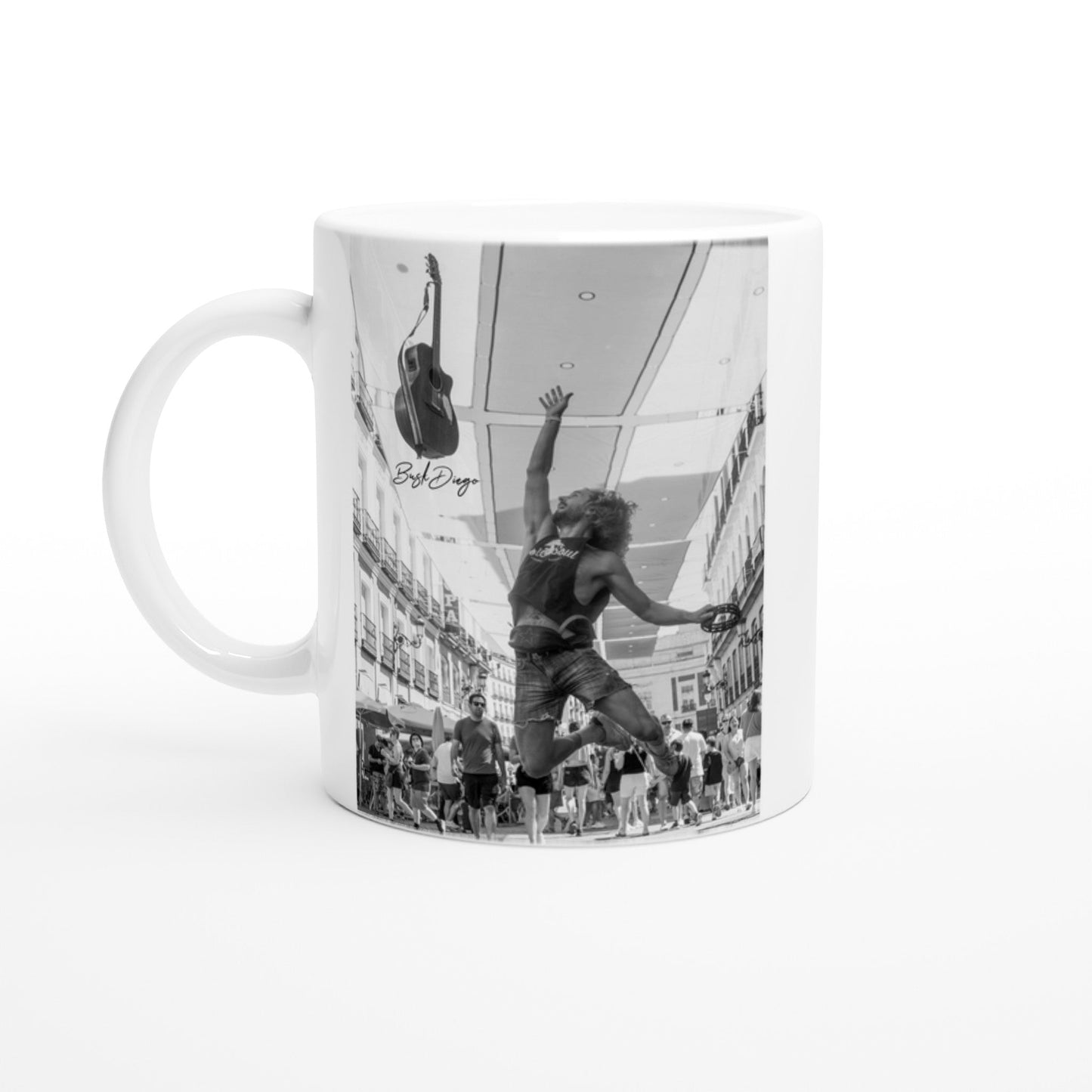Living The Dream White 11oz Ceramic MUG - Print Material - BuskDiego